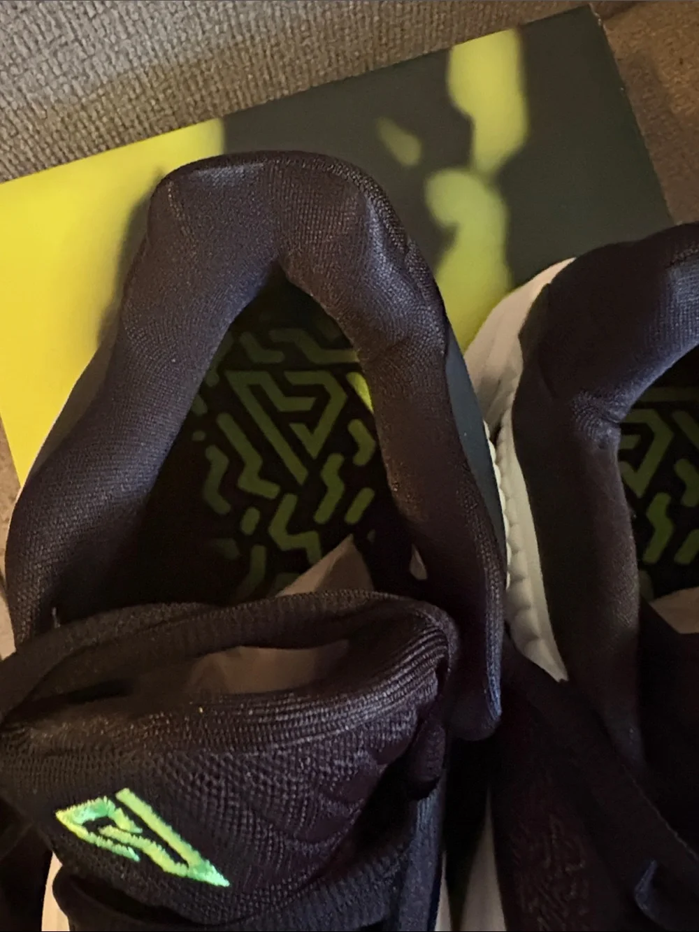 Nike Black and Volt Men's Athletic Trainers